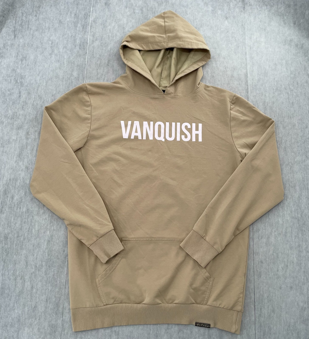 Vanquish Fitness Sweatshirt Adult Large Brown Hoodie Sweater Gym Active Mens L
